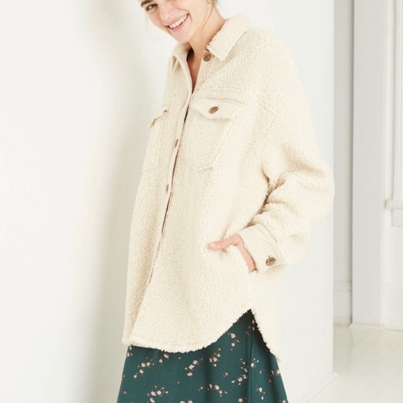 Oversized sherpa jacket target Clearance